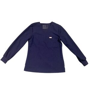 FIGS Technical Collection Navy Blue Long Sleeve Scrub Top Size XS PO #3849